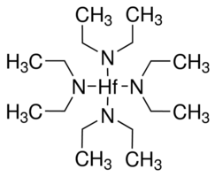 Tetrakis(diethylamino)hafnium - CAS:19824-55-6 - Tetrakis(diethylamido)hafnium(IV), Hafnium tetrakis(diethylazanide), Hafniumtetrakis(diethylazanid), Diethyl[tris(diethylamino)hafnio]amine, TDEAH